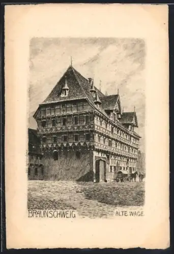 Künstler-AK Braunschweig, Alte Waage