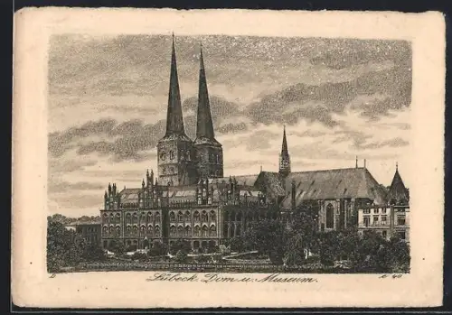 Künstler-AK Lübeck, Dom, Museum
