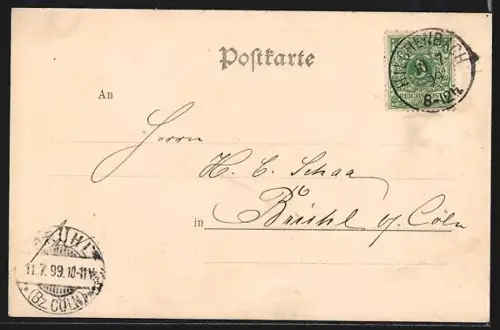 AK Hilchenbach, Ortsansicht mit Kirche und umliegenden Häusern