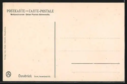 AK Osnabrück, Dom, Innenansicht