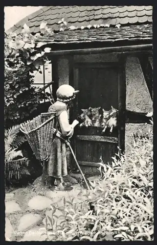 AK Niederheimbach am Rhein, Märchenheim mit Darstellung deutscher Märchen, Bes. Ernst Heimann sen.