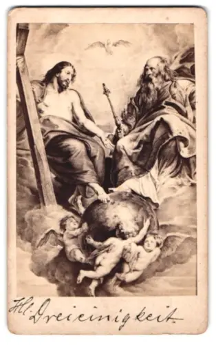 Fotografie Gemälde: die heilige Dreifaltigkeit, nach Rubens