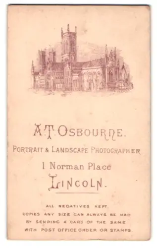 Fotografie A. T. Osbourne, Lincoln, Blick auf die Kathedrale von Lincoln