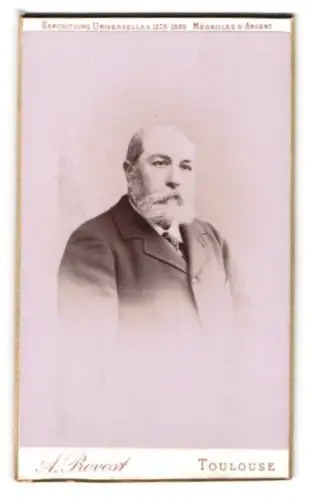 Fotografie A. Rovost, Toulouse, Portrait Baron de Rivières, 1900