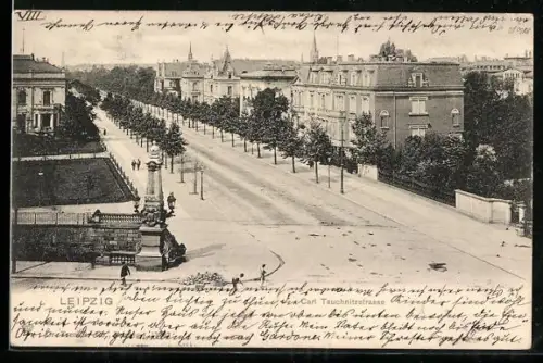 AK Leipzig, Blick in die Carl Tauchnitzerstrasse
