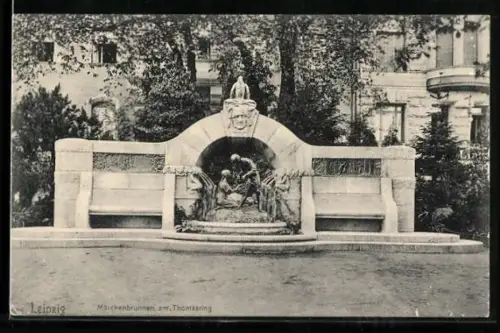 AK Leipzig, Märchenbrunnen am Thomasring