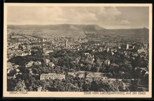 AK Jena /Thür., Stadtblick vom Landgrafenberg