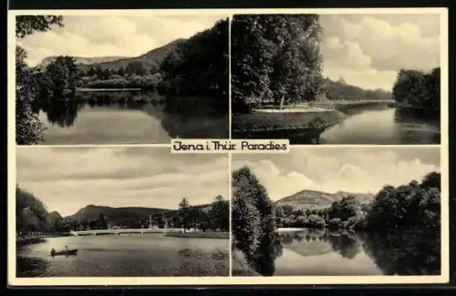 AK Jena i. Thür., Paradies, Flusspartien
