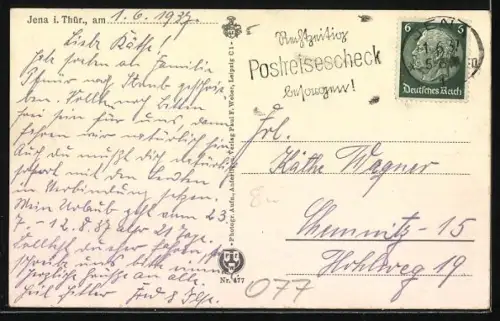 AK Jena i. Thür., Paradies, Flusspartien