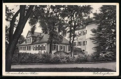 AK Hummelshain /Thür., Erholungsheim mit Strassenpartie