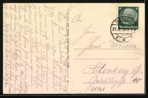 AK Würzbachgrund b. Hummelshain /Thür., Blick auf Häuser mit Gewässer