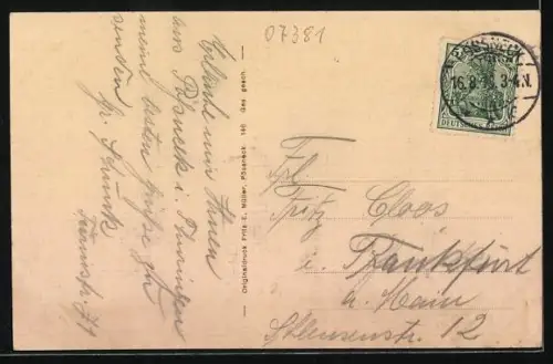 AK Pössneck, Rathausgiebel, Altenburg, Schule, Weisser Turm