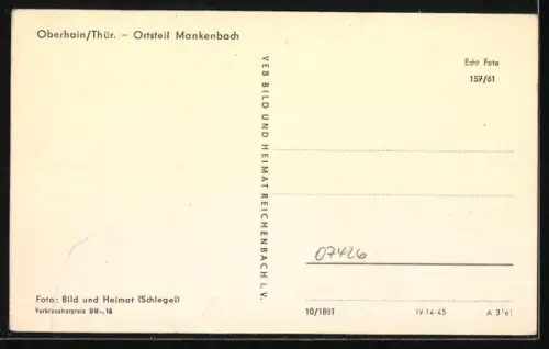 AK Oberhain-Mankenbach, Strassenpartie im Sonnenschein