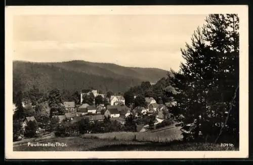 AK Paulinzella /Thür., Gesamtansicht aus der Vogelschau