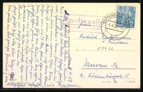 AK Paulinzella /Thür., Gesamtansicht aus der Vogelschau