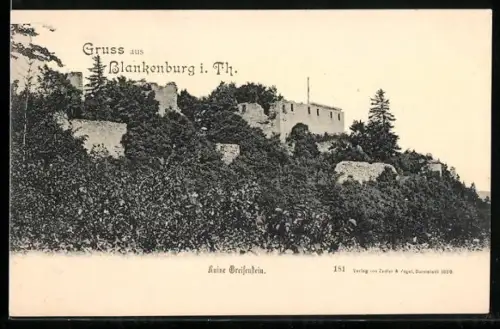 AK Blankenburg i. Th., Ruine Greifenstein