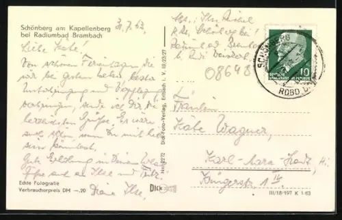 AK Schönberg am Kapellenberg, Gesamtansicht mit Kirche