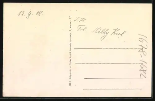 AK Dresden, Palais im Kgl. Grossen Garten mit Reiter