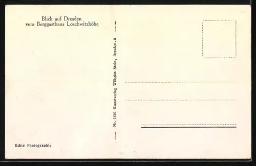 AK Dresden, Stadtansicht von der Loschwitzhöhe