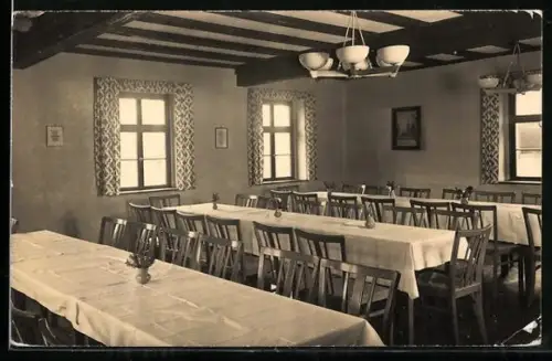 AK Schmannewitz ü. Oschatz, Ev. Luth. Rüstzeitheim, Speisesaal