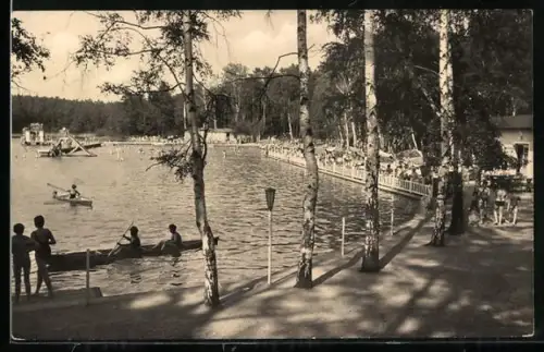 AK Schmannewitz / Oschatz, Waldbad