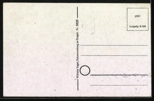 AK Aue im Erzgebirge, Gesamtansicht aus der Vogelschau