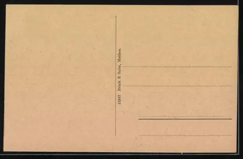 AK Zschopau, Ortsansicht vom Ortsrand aus