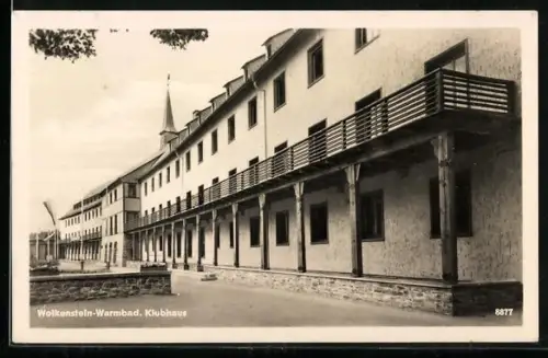 AK Wolkenstein-Warmbad, Klubhaus, Gesamtansicht