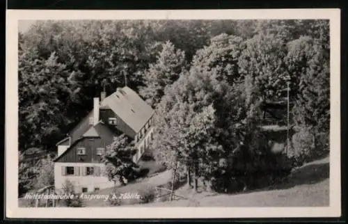 AK Ansprung b. Zöblitz, Gasthaus Hüttstadtmühle, Bes. Hans Semmler