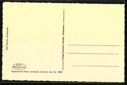 AK Schwartenberg bei Neuhausen, Ortsansicht aus der Vogelschau