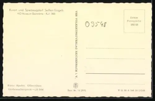 AK Seiffen /Erzgeb., HO-Museum-Gaststätte