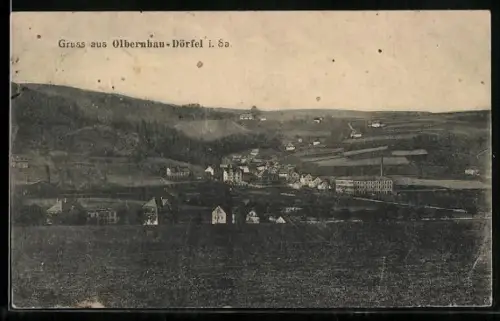 AK Olbernhau-Dörfel i. Sa., Totalansicht