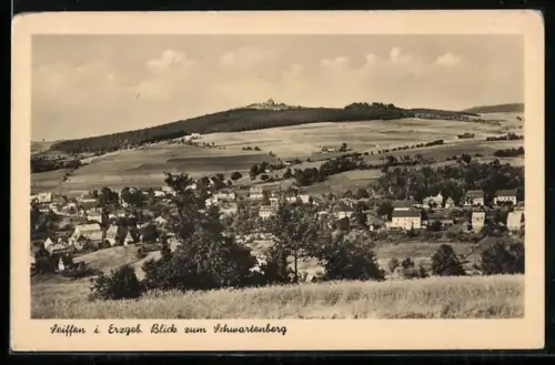 AK Seiffen i. Erzgeb., Blick zum Schwartenberg