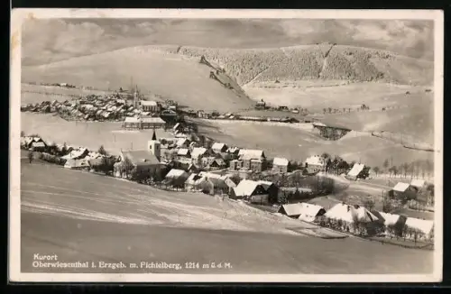 AK Oberwiesenthal i. Erzgeb., Winterpanorama