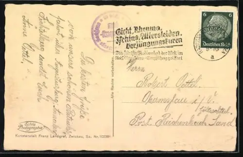 AK Oberwiesenthal i. Erzgeb., Unterkunftshaus auf dem Fichtelberg, Bergabfahrt, Fichtelberg mit Autostrasse