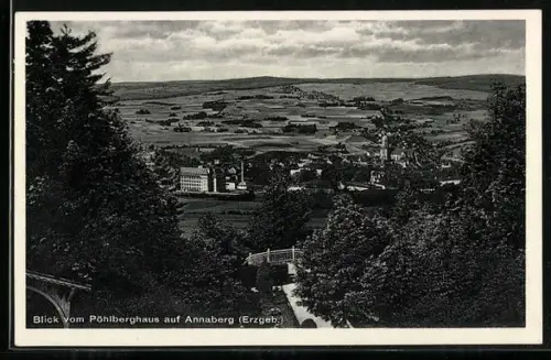 AK Annaberg /Erzgeb., Ortsansicht vom Pöhlberghaus