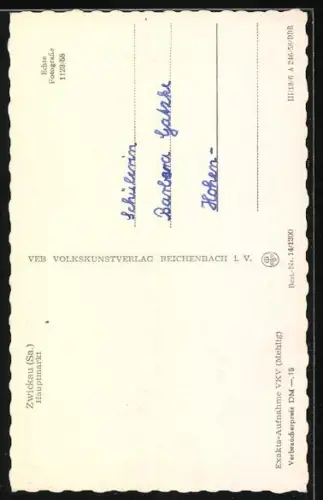 AK Zwickau /Sachsen, Hauptmarkt, Kirche, Geschäft Ernst Meitzner