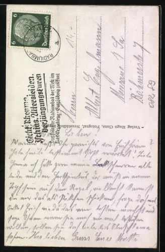 AK Schneeberg /Sa., Ortsansicht mit Kirche