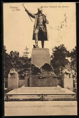 AK Torgau a. Elbe, Denkmal Friedrich des Grossen
