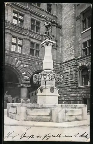 AK Leipzig, Rathausbrunnen
