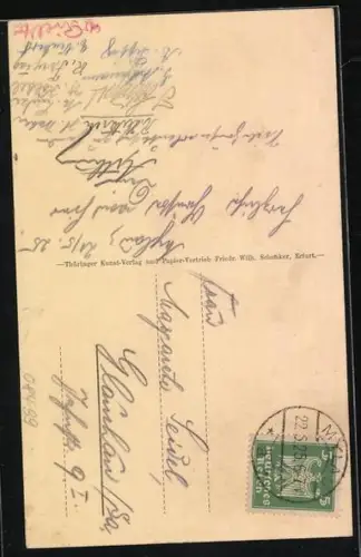 AK Mylau i. V., Kaiserschloss, Göltzschtalbrücke