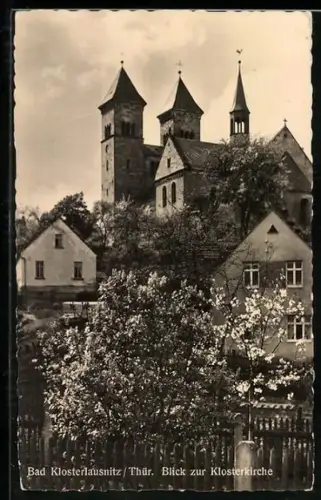 AK Bad Klosterlausnitz /Thür., Blick zur Klosterkirche
