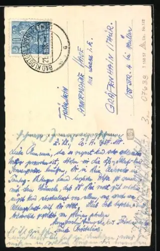 AK Bad Klosterlausnitz /Thür., Blick zur Klosterkirche