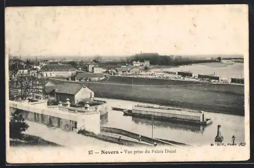 AK Nevers, Vue prise du Palais Ducal