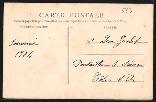 AK Decize, Pont suspendu, démoli en 1904