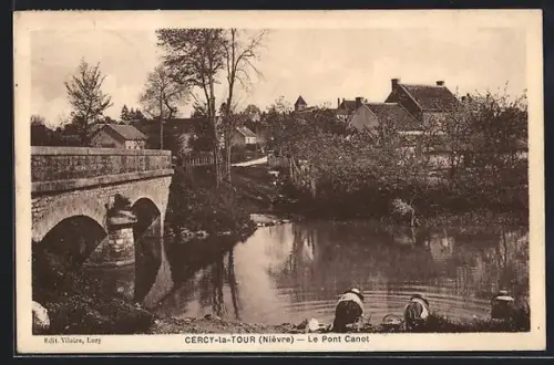 AK Cercy-la-Tour /Nièvre, Le Pont Canot