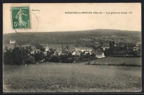 AK Bazoches-du-Morvan, Vue générale Ouest