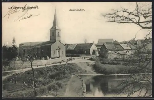 AK Saint-Didier, Vue de l`église et du village au bord de l`eau
