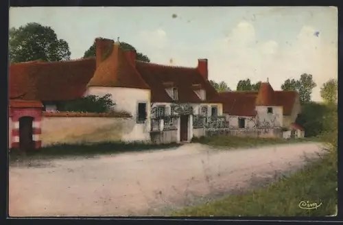 AK Chantenay-Saint-Imbert, Vue de l`école Sainte-Thérèse et des maisons traditionnelles