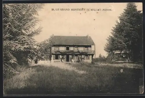 AK Millay /Nièvre, Le Grand Montigny, maison entourée d`arbres